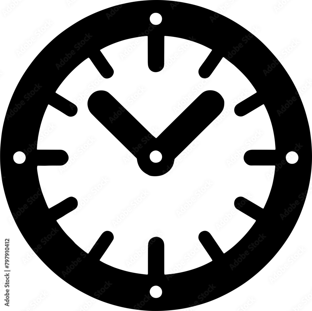 Clock icon vector 12