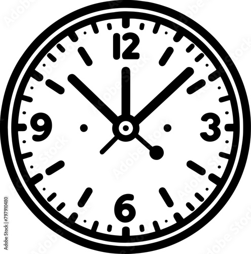 Clock icon vector 7