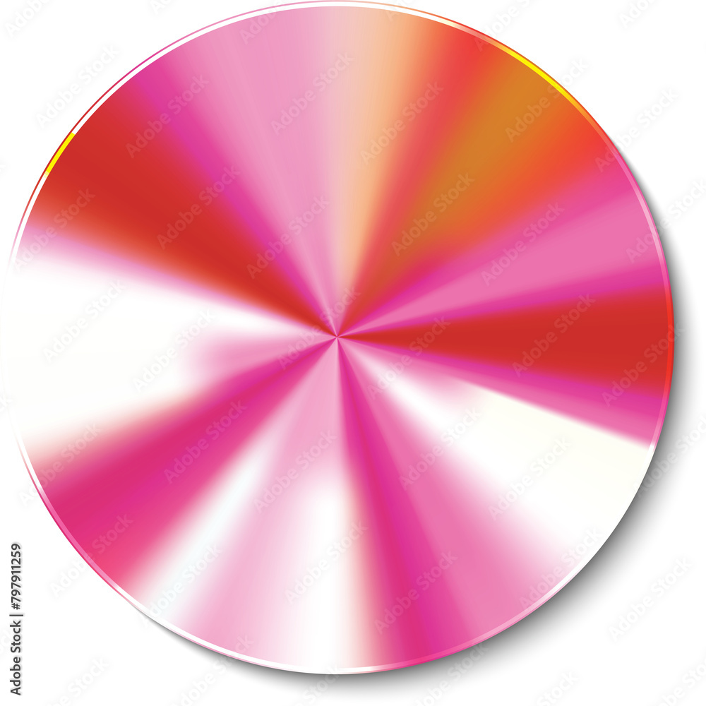 Pink hologram sticker with metal foil gradient Pink hologram sticker with metal foil gradient