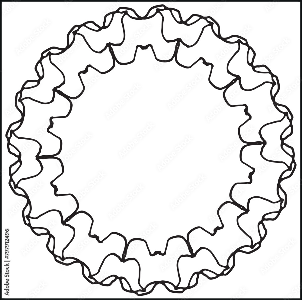 Floral Style Frame Vector Background Floral Style Frame Vector Background