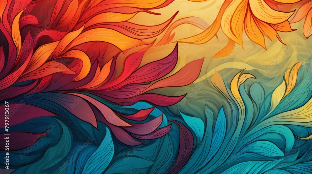 Dynamic fiery and icy abstract swirls evoke a feeling of energy and flow, representing the coexistence of opposites Dynamic fiery and icy abstract swirls evoke a feeling of energy and flow, representing the coexistence of opposites