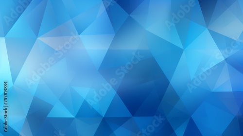 A modern and cool blue polygonal background in a sleek flat design style, bringing a fresh feel