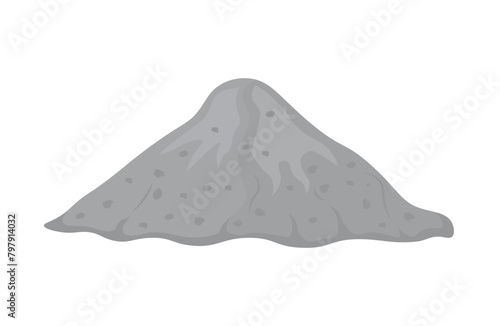 PNG, Set of building material piles (sand, stones, cement, crushed stone, brick, gypsum). Building material piles. Vector illustrations can be used for construction sites, works, industry
