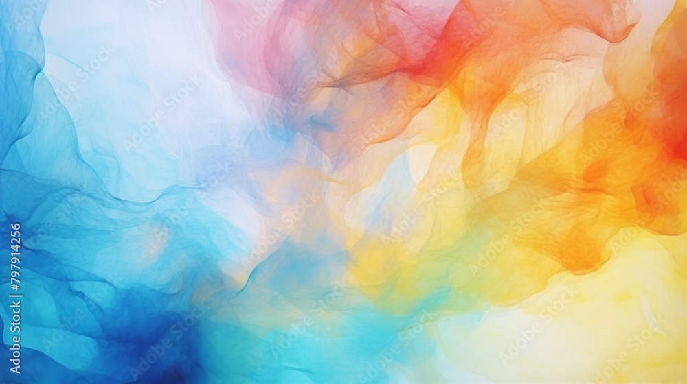 A captivating image showing a colorful wave of abstract smoke creating a motion effect on a light backdrop A captivating image showing a colorful wave of abstract smoke creating a motion effect on a light backdrop