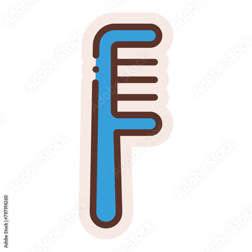 hair comb sticker
