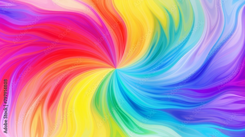 A bright, eye-catching spiral resembling a whirlpool with bold colors blending into one another A bright, eye-catching spiral resembling a whirlpool with bold colors blending into one another