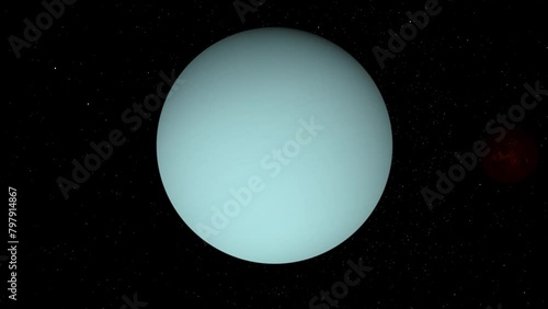 Animation of Uranus from space photo