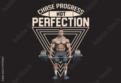 Gym Fitness T-shirt Design Workout vector.