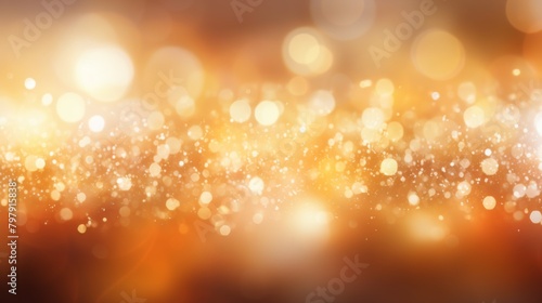 This image captures a lively dance of dynamic golden glittering particles creating a sensation of celebration and warmth