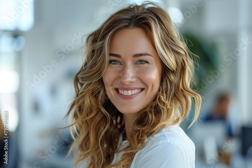 Portrait of a happy, young woman. Beauty and happiness shine on the face of this attractive,