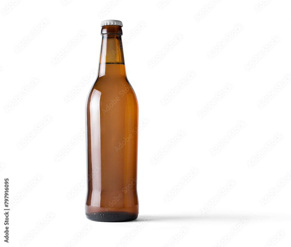 Front view wine bottle, whiskey, cognac, brandy beer bottle isolated on white background, mockup, blank, plain Front view wine bottle, whiskey, cognac, brandy beer bottle isolated on white background, mockup, blank, plain