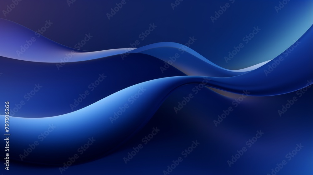 Art piece with a smooth, flowing composition of waves in various shades of blue evoke a sense of calm Art piece with a smooth, flowing composition of waves in various shades of blue evoke a sense of calm
