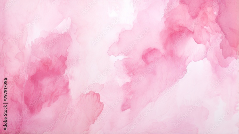 A dreamy watercolor background that evokes a tender and romantic feeling with ethereal pink cloud-like washes