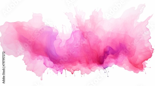 Dynamic and vibrant watercolor splash in pink hues  a powerful image that captures movement and energy