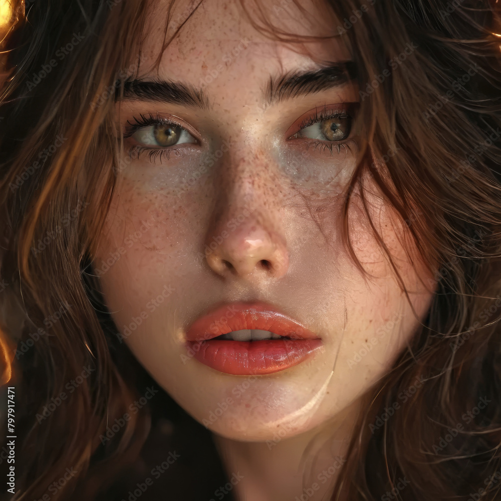 close up portrait of a woman close up portrait of a woman