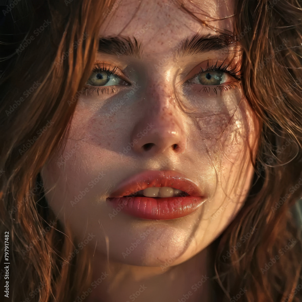 close up portrait of a woman close up portrait of a woman