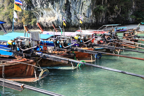 Engine of longtail boats in Phuket,Thailand