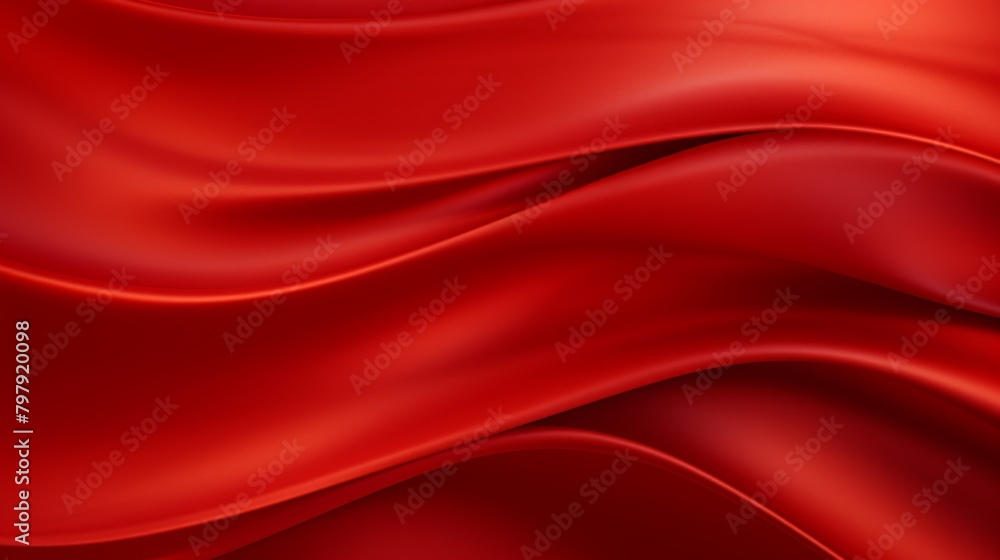 This image captures the dynamic movement of luxurious red satin fabric, flowing with elegance and grace This image captures the dynamic movement of luxurious red satin fabric, flowing with elegance and grace