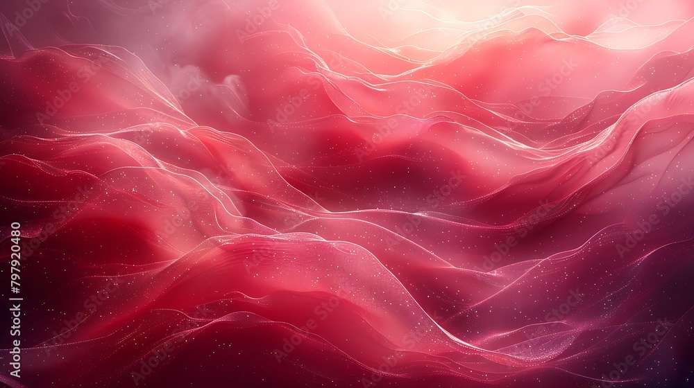Fototapeta premium A luxurious design featuring a misty, translucent overlay with deep ruby tones, creating a regal and mysterious ambiance suitable for exclusive branding.