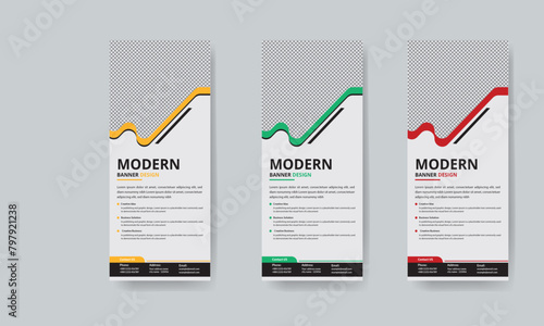 Roll up Banner with three colors 