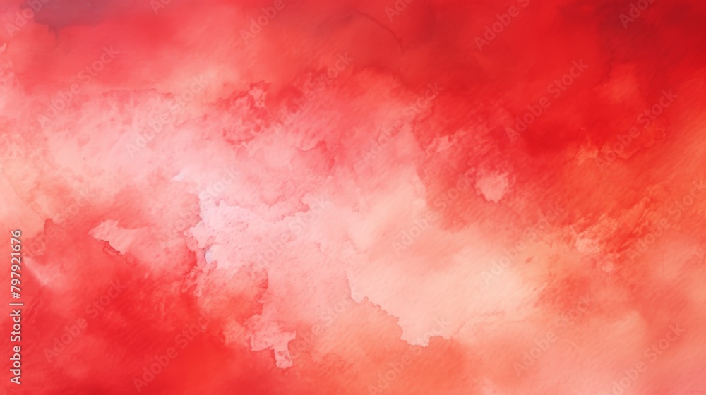 Stunning watercolor blend of intense red and coral hues, resembling a fiery galaxy effect with a vibrant artistic touch
