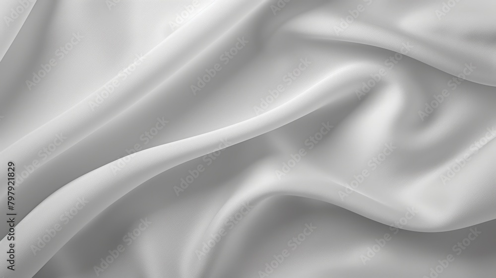 This image portrays an elegant white silky fabric impression, symbolizing purity and sophistication This image portrays an elegant white silky fabric impression, symbolizing purity and sophistication
