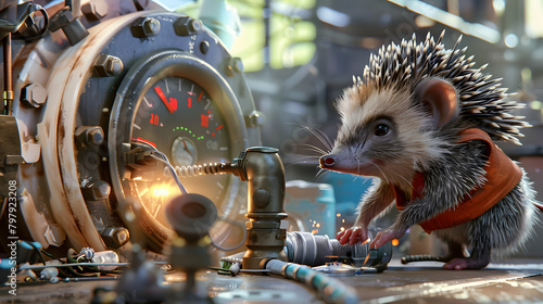 Sweet baby hedgehog beginner nuclear engineer  photo