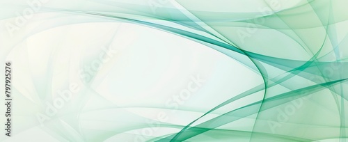 abstract minimalist  light green background with soft lines and curves, copy space for text, tranquility and elegance  serene and peaceful visual concept