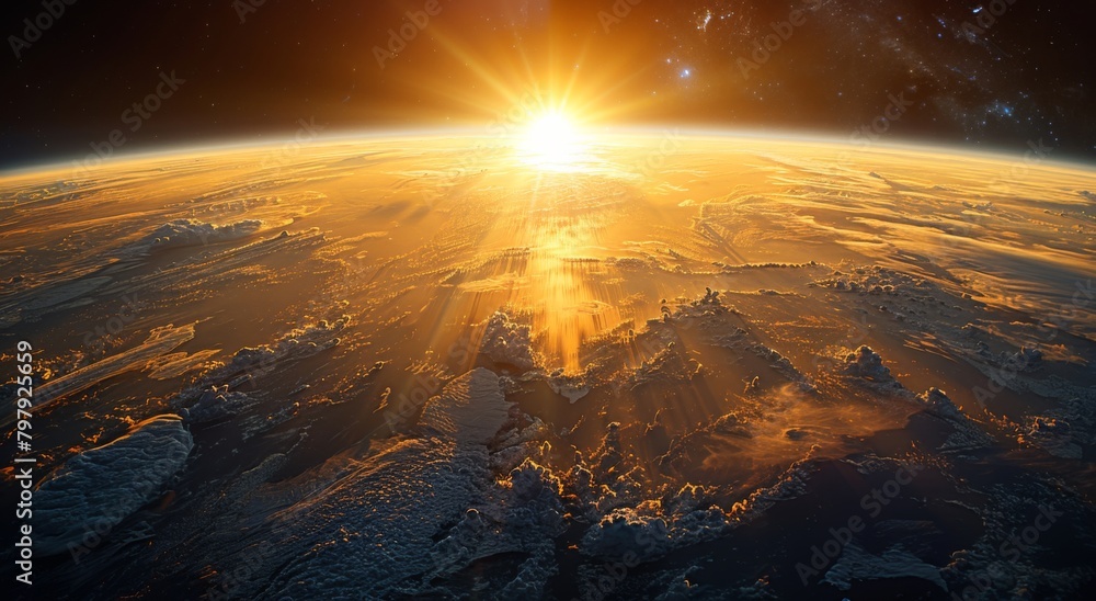 beautiful sunset above planet earth beautiful sunset above planet earth