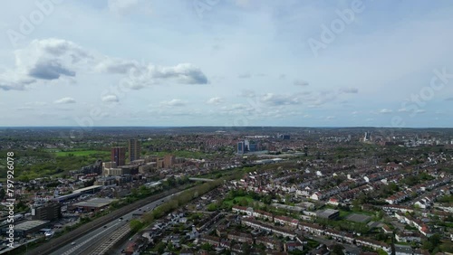 Aerial View of West Brent Cross City Centre London, England United Kingdom. April 12th, 2024 photo