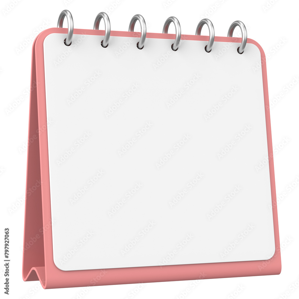 Empty calendar. 3D calendar. 3D illustration. Empty calendar. 3D calendar. 3D illustration.