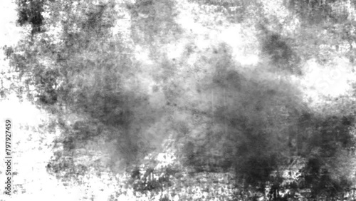 Black and white Grungy film overlay transition smudges dust video old distressed texture .	 photo