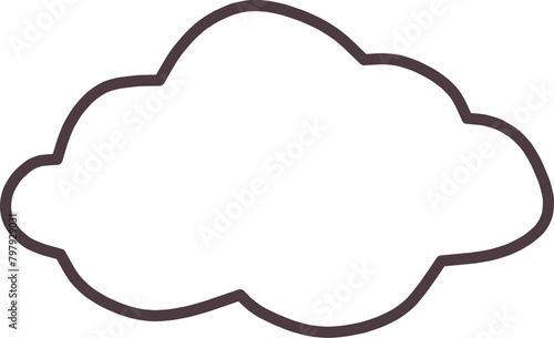 雲の形の可愛くてシンプルなフレーム