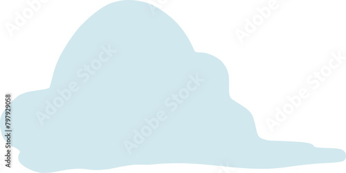 雲の形の可愛くてシンプルなフレーム