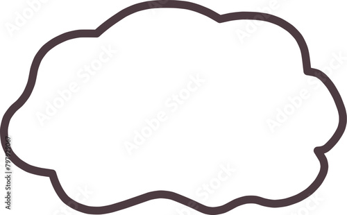 雲の形の可愛くてシンプルなフレーム