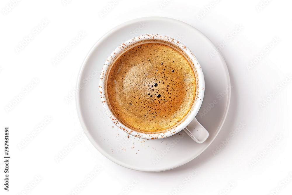 Freshly brewed coffee in a cup Freshly brewed coffee in a cup