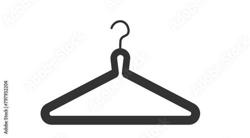 PNG, Fashion clothes hanger cartoon flat icon set on white background. Wooden hangers for coats, sweaters, dresses, skirts, pants. Wardrobe. Design template, layout for graphics, advertising. Vector