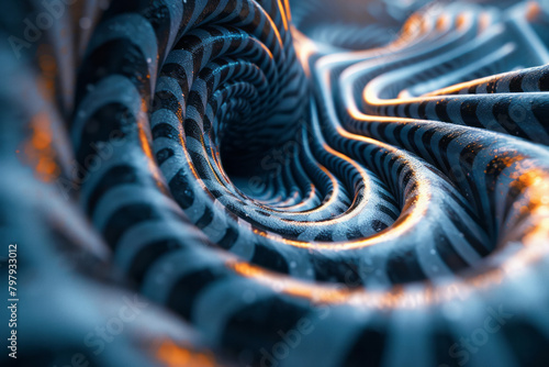 Develop a vector illusion of a swirling vortex that seems to pull the viewer into the center,