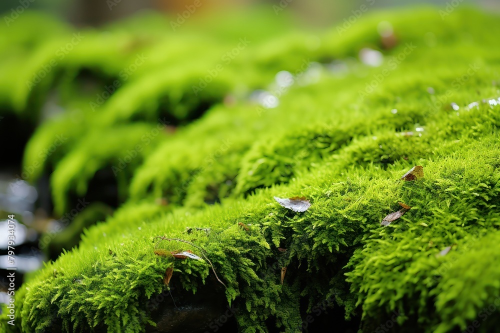 Green moss vegetation plant. Green moss vegetation plant.