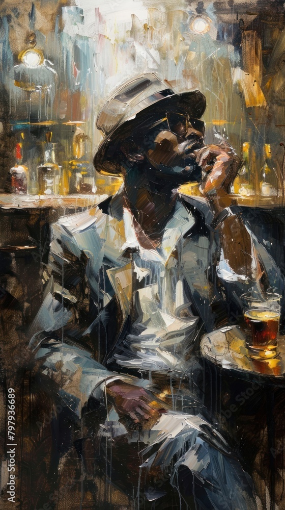 Whiskey cocktails painting photography portrait. Whiskey cocktails painting photography portrait.