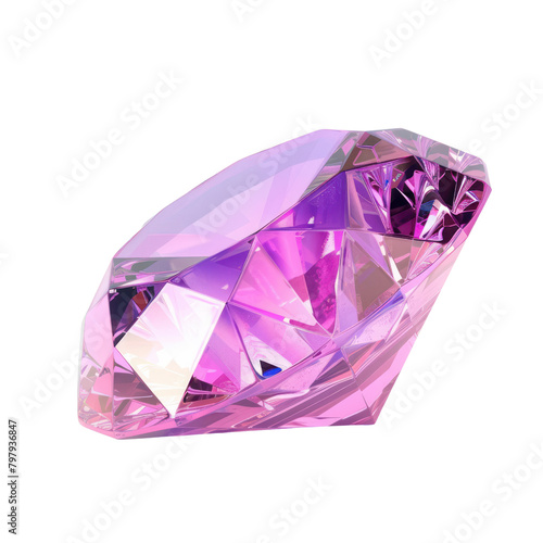 Diamond isolate on transparent png.