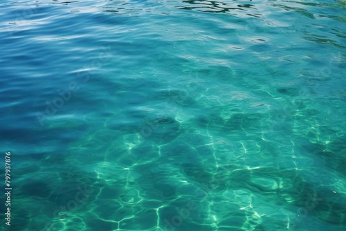 Blue green surface of the ocean in Catalina Island California backgrounds underwater outdoors.