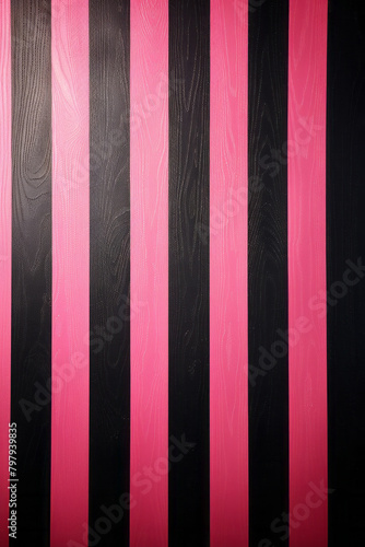 A chic pattern of thin black and white stripes interspersed with bright pink for a pop of 1980s flair,