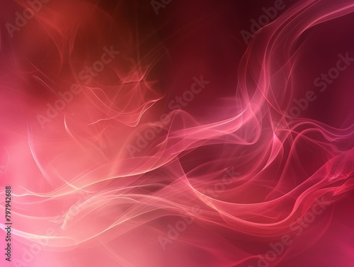 Abstract red and pink waves on a dark background.