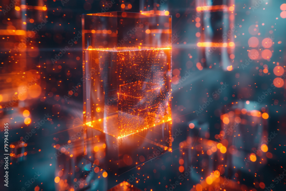 An abstract portrayal of quantum computing operations, with quantum ...