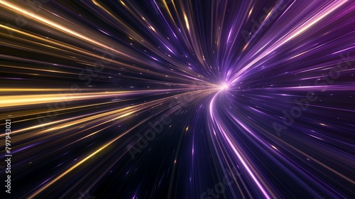 Abstract background featuring intense bursts of light radiating from a central point, creating a dynamic effect of motion and speed in a dark space.