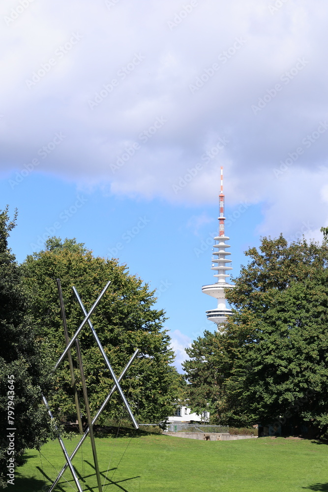 Obraz premium Blick in das Zentrum der Stadt Hamburg