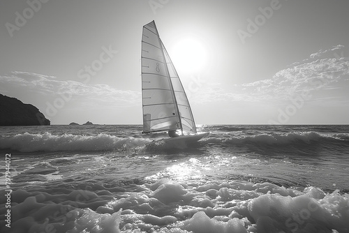 windsurfer in the ocean