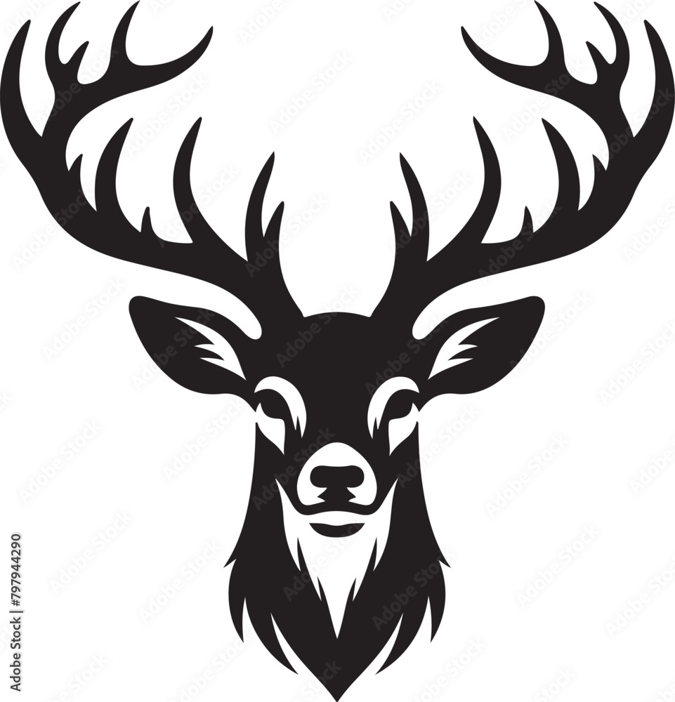 deer head vector, deer head vector illustration