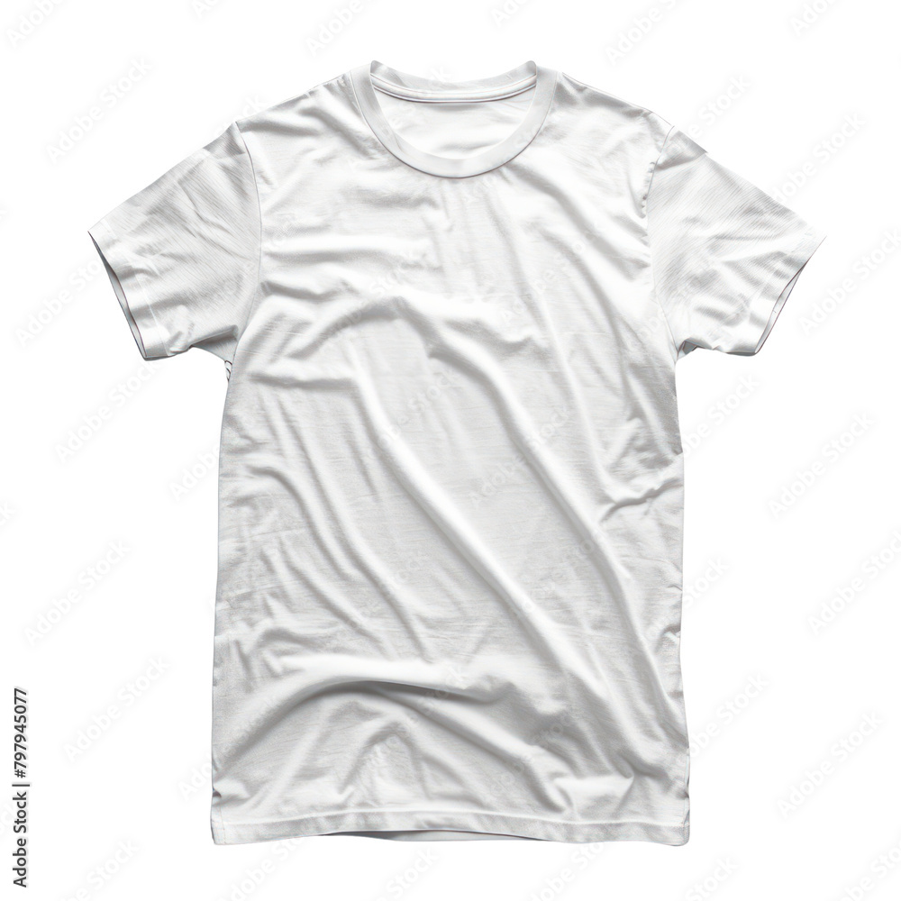 T-shirt mockup of a heather white t-shirt with isolate on transparent png. T-shirt mockup of a heather white t-shirt with isolate on transparent png.